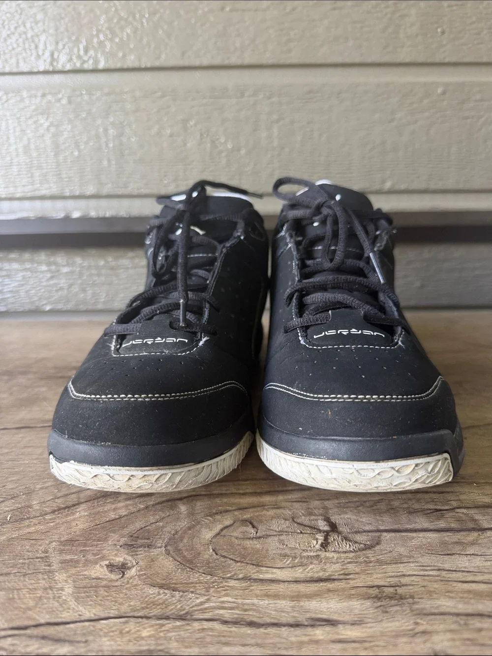 Jordan Men’s Black Low-Top Sneakers with Cream Soles size 10.5